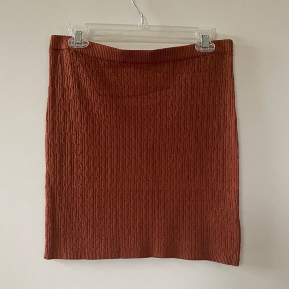 BB Dakota Steve Madden Cable Knit Rust Orange Mini Skirt M NWT - Picture 15 of 15